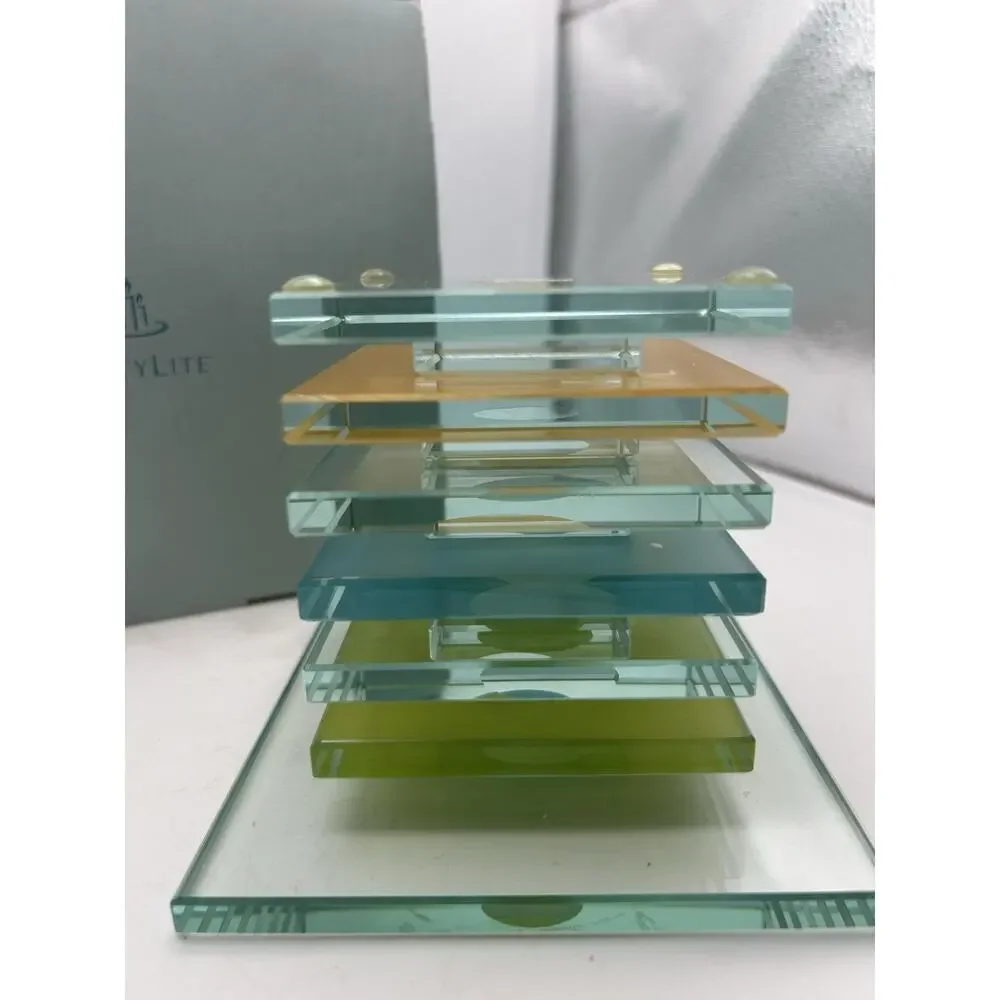 PartyLite Multicolor PRISM CANDLE HOLDER P 9271, 4